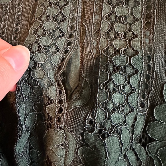 BB Dakota | Dark Green Lace Mini Dress. Size 4 - Picture 7 of 9